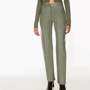 Aritzia Green Straight Leg Pants